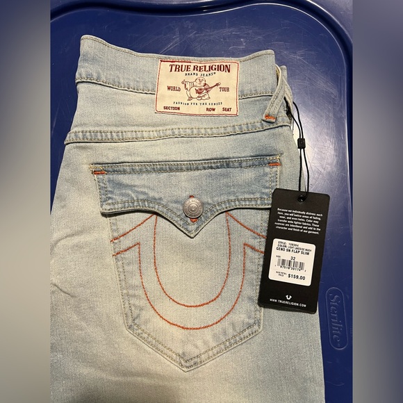 True Religion Men's Geno SN Flap Slim Relaxed Slim Jean 32x32 Style 108364 NWT